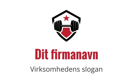 Fet logo design med en rød stjerne og nedoverpilt