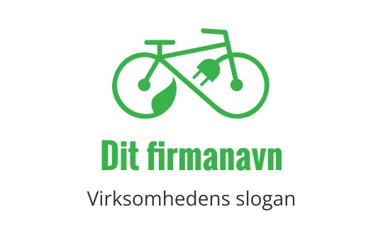 Moderne grønn sykkel logo design med et blad og en elektrisk plugg