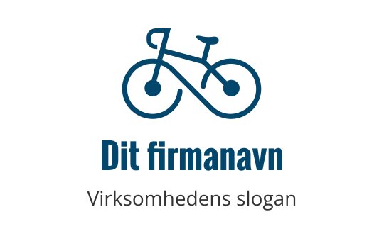 Moderne sykkel logo design med en strømlinjeformet blå kontur