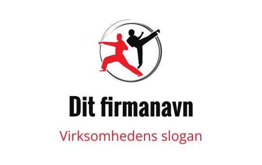 Dynamisk logo design med to stiliserte figurer i bevegelse