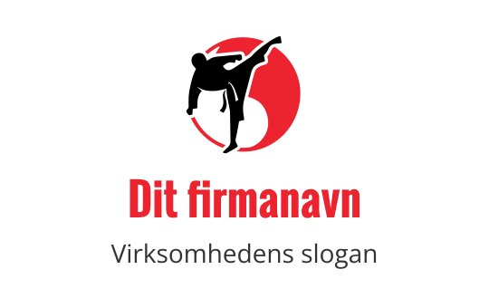 Fet rød og svart logo med en stilisert tall tre