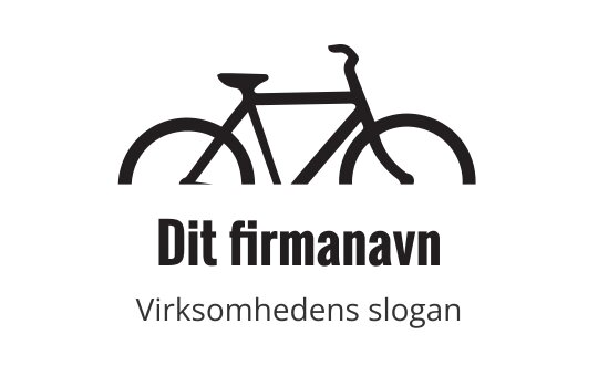 Minimalistisk sykkel logo design med rene linjer og enkle former
