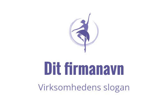 Elegant danser logo design i lilla med en sirkulær ramme