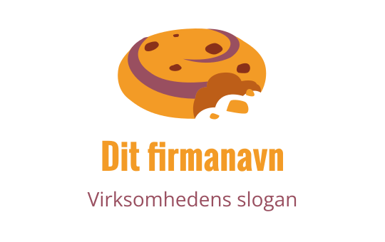 Lekent kjekslogo design med sjokoladebiter og et smilende ansikt