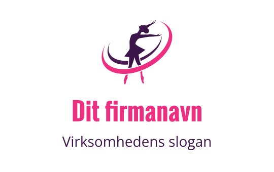 Elegant danser logo design i lilla og rosa nyanser