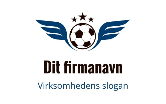 Dynamisk logo design med en fotball, vinger og stjerner
