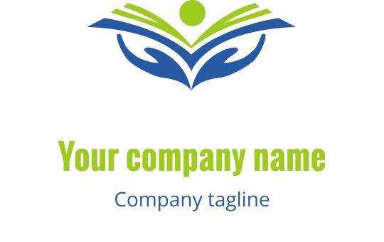 Elegant logo design med en gullbok med teal detaljer