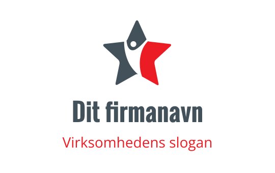 Kreativ stjerne logo design med en penn og røde detaljer