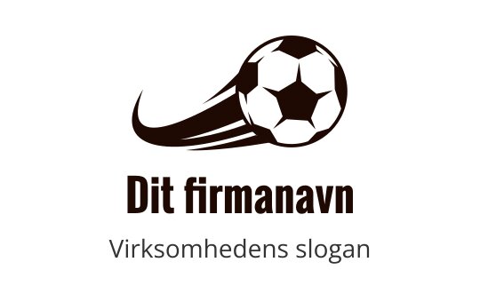 Dynamisk logo design med en fotball i bevegelse