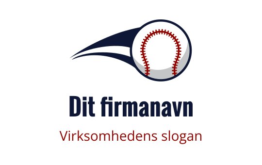 Dynamisk logo design med en baseball og sømdetaljer