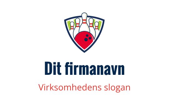 Fargerik logo design for bowling med kjegler og en ball i skjoldform