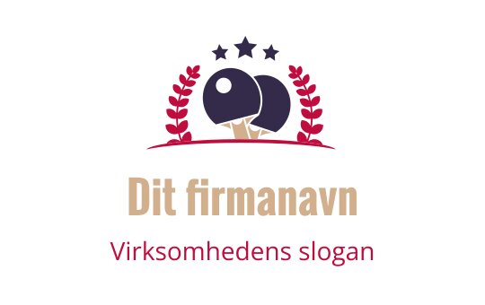 Lekent logo design med to svarte oliven, røde blader og stjerner