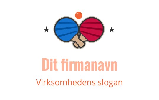 Fargerik logo med kryssede bordtennisracketer og en ball