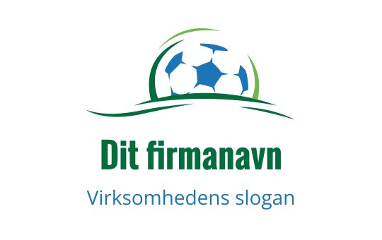 Moderne logo design med et fotball og grønne bølgeelementer