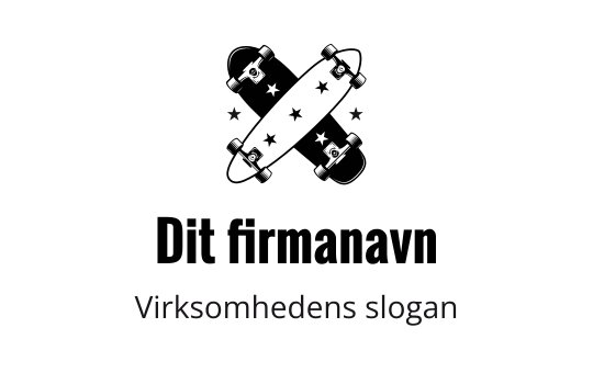 Minimalistisk logo med kryssede skrujern og stjerner