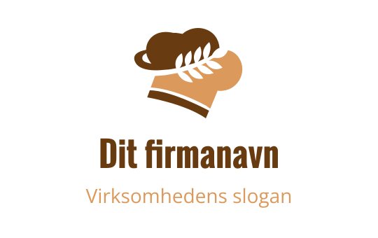 Bakerhatt logo design med brød og hvete detaljer