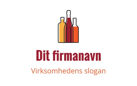 Stilig logo med tre fargerike flaske-silhuetter