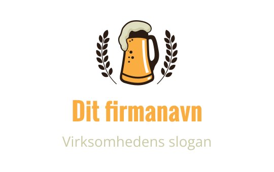 Lekent logo design av ølkrus med hveteaks og varme farger