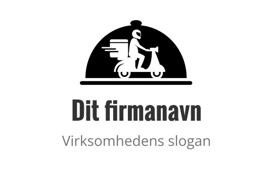Fet logo design med moderne typografi og tilpassbare textelementer