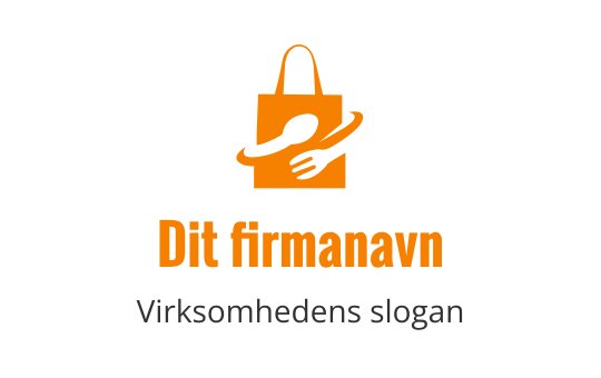 Moderne logo design for handlekurv med hånd og sirkulær bevegelse