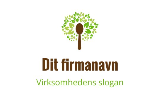 Løvrik trelogo med en treskje i midten