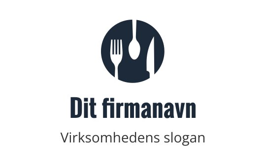 Moderne logo design med en gaffel og skje i en sirkulær form