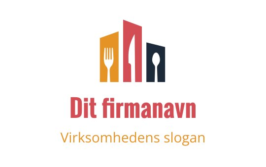 Fargerik logo med redskaper og abstrakte bygningformer