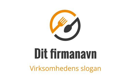 Moderne logo design med en gaffel og skje i en sirkulær kontur