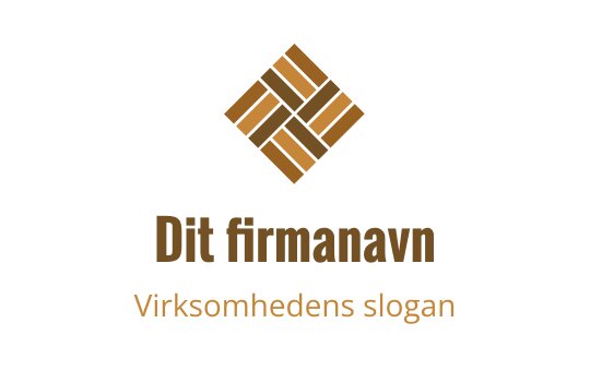 Moderne vevd logo design i jordnære brune nyanser