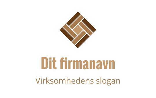 Moderne vevd mønster logo design i jordnære brune nyanser