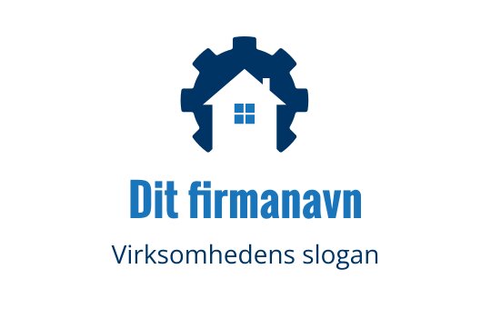 Moderne logo design med et hus i en tannhjulform