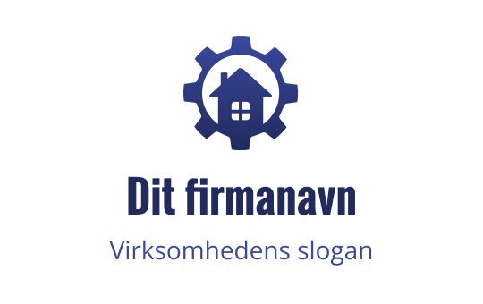 Moderne logo design med et hus i en tannhjulform