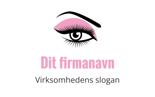 Elegant logo med en rosa vipp over fet tekst