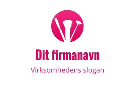 Fet rosa logo design med redskaper i en sirkulær form