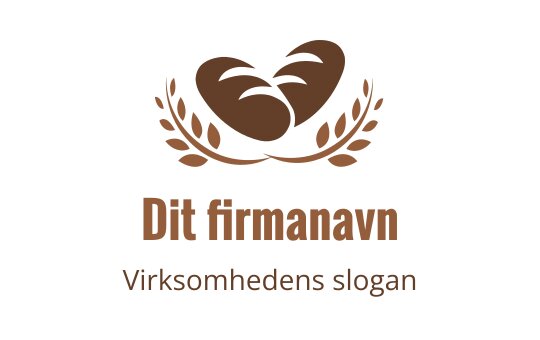 Elegant logo med to brød omkranset av laurbærblader