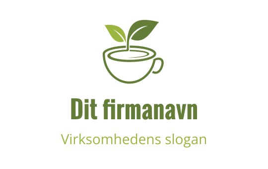 Moderne grønn kopp logo design med blader som spirer fra toppen