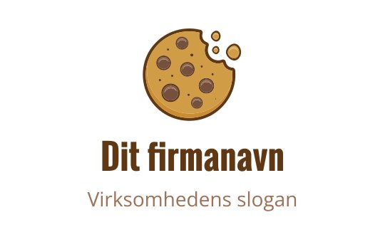 Lekent kjekslogo design med sjokoladebiter og et bitt tatt ut