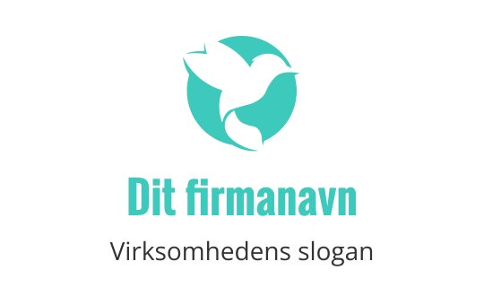 Moderne logo design med en stilisert fugl i turkis og grønn