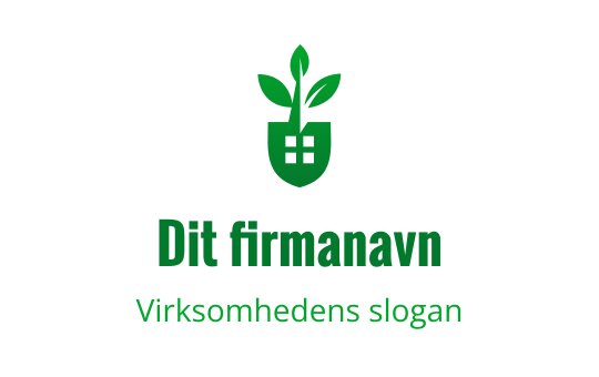 Moderne grønn logo med en plante som vokser fra en potte