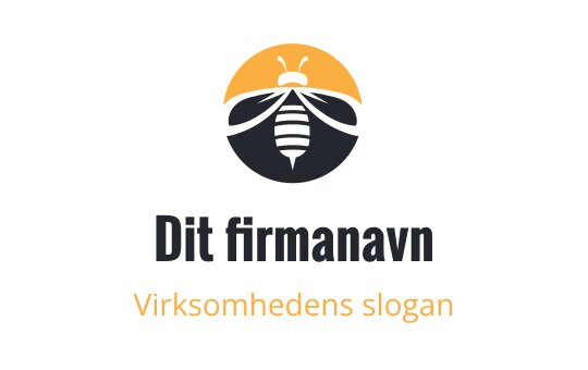 Fet bie logo design med solstråler i oransje og svart