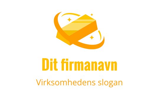 Moderne logo design av gullbar med glitrende stjerner og dynamisk virvel