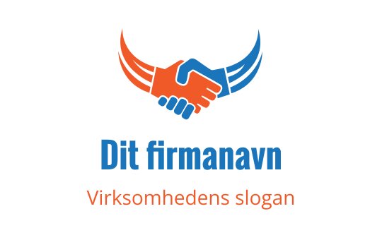 Fargerik håndtrykk logo design med blå og oransje elementer