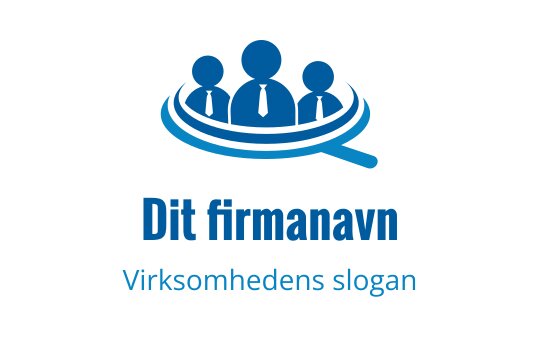 Profesjonell logo design med tre figurer innenfor en sirkulær kontur