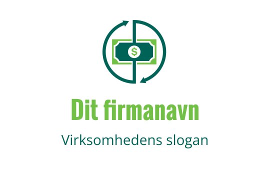 Moderne logo design med en dollarregning og sirkulære piler i grønt