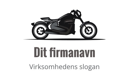 Elegant motorsykkel logo design i svart og gråtoner