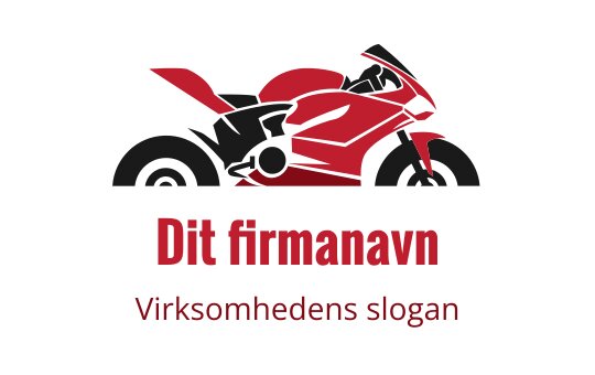 Moderne rød motorsykkel logo design med elegante linjer og dynamisk form