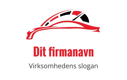 Strømlinjeformet rød bilsilhuett logo design med moderne typografi