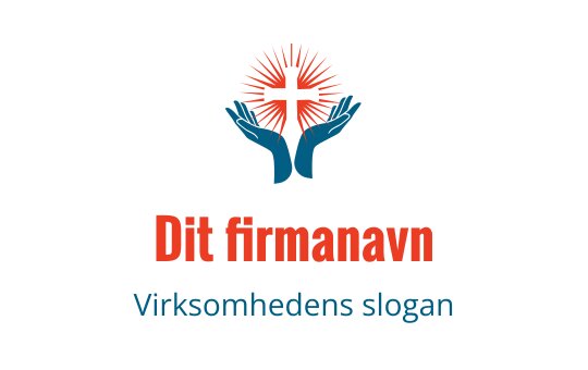 Omsorgsfulle hender logo design med strålende kors og solstråler