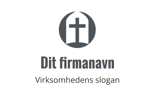 Moderne logo design med et kors i en sirkelform