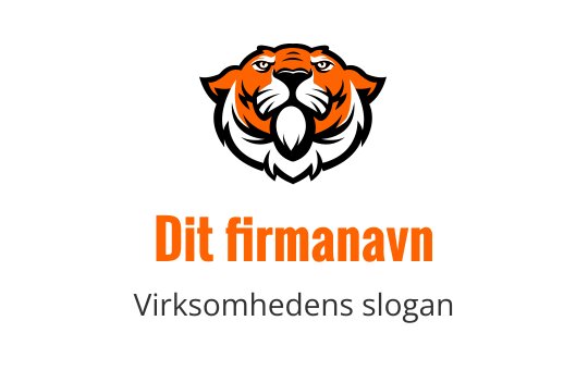 Oransje tigerlogo med et stilrent, moderne design som representerer tigerindustrien.